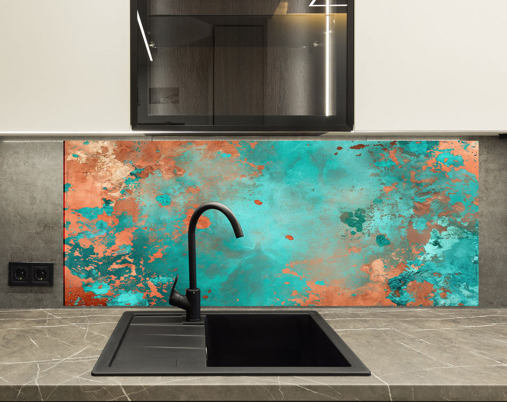 Abstract Tempered Glass Backsplash-BacksplashArtworks