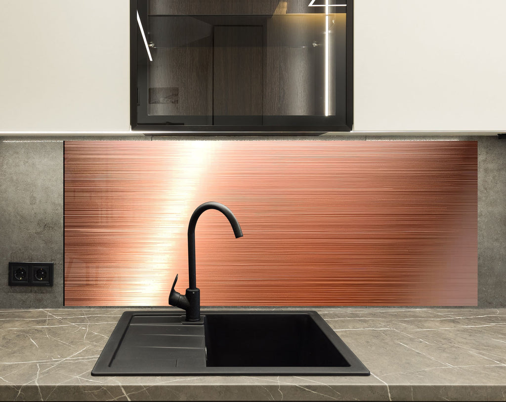 Vivid Bronze Glass Backsplash-BacksplashArtworks