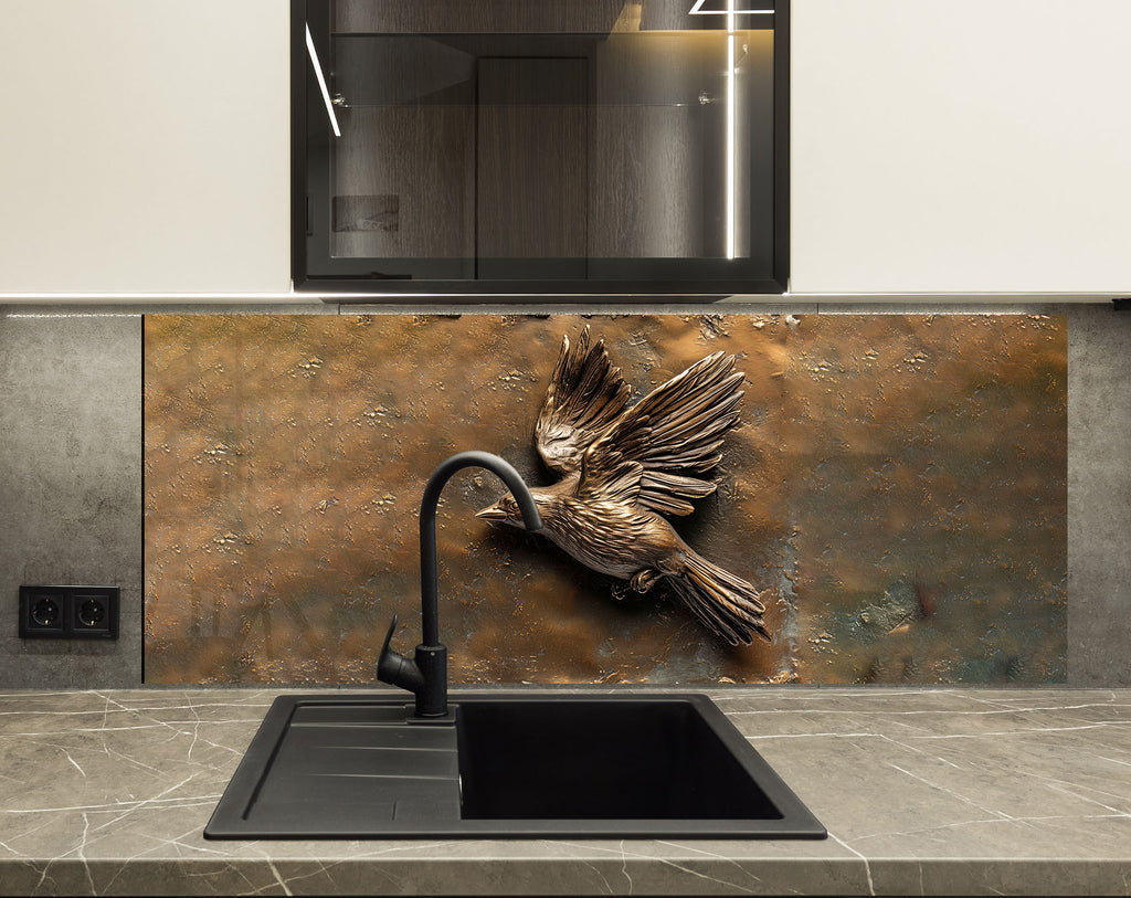Soaring Freedom – Glass Kitchen Backsplash-BacksplashArtworks