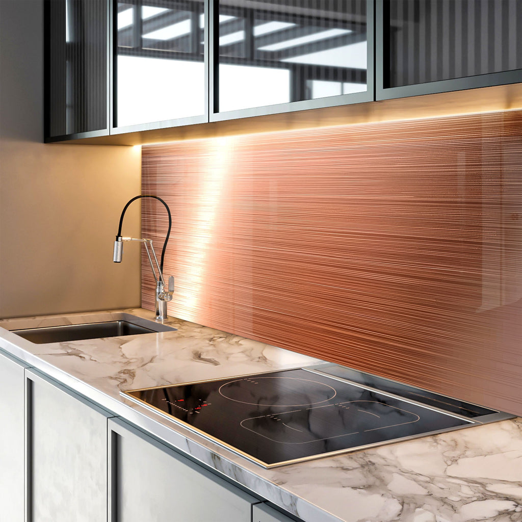 Vivid Bronze Glass Backsplash-BacksplashArtworks