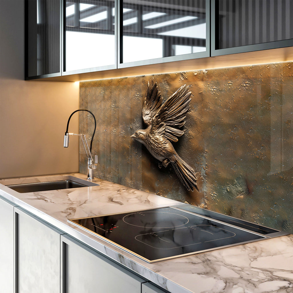 Soaring Freedom – Glass Kitchen Backsplash-BacksplashArtworks