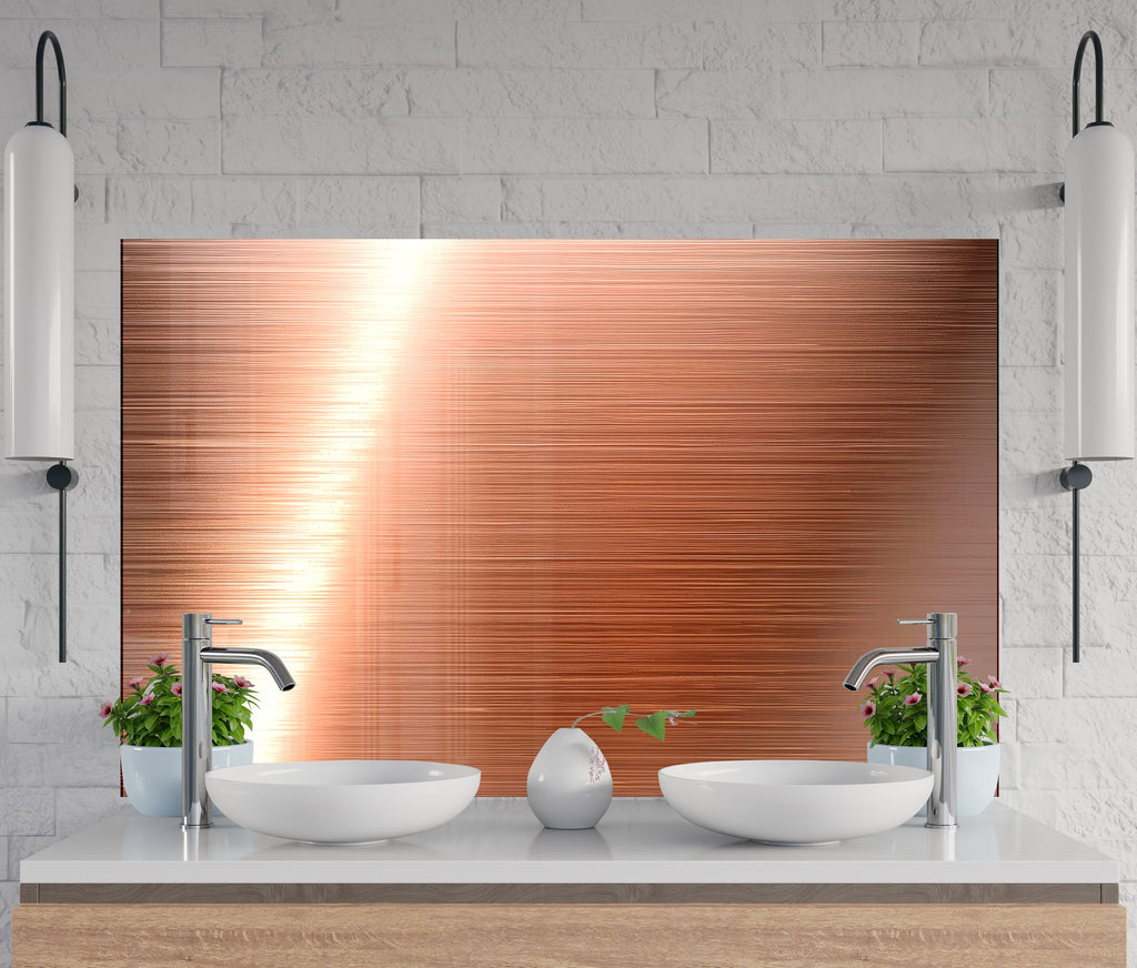 Vivid Bronze Glass Backsplash-BacksplashArtworks