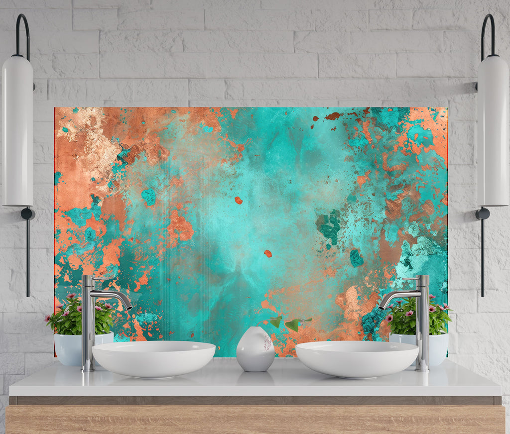 Abstract Tempered Glass Backsplash-BacksplashArtworks