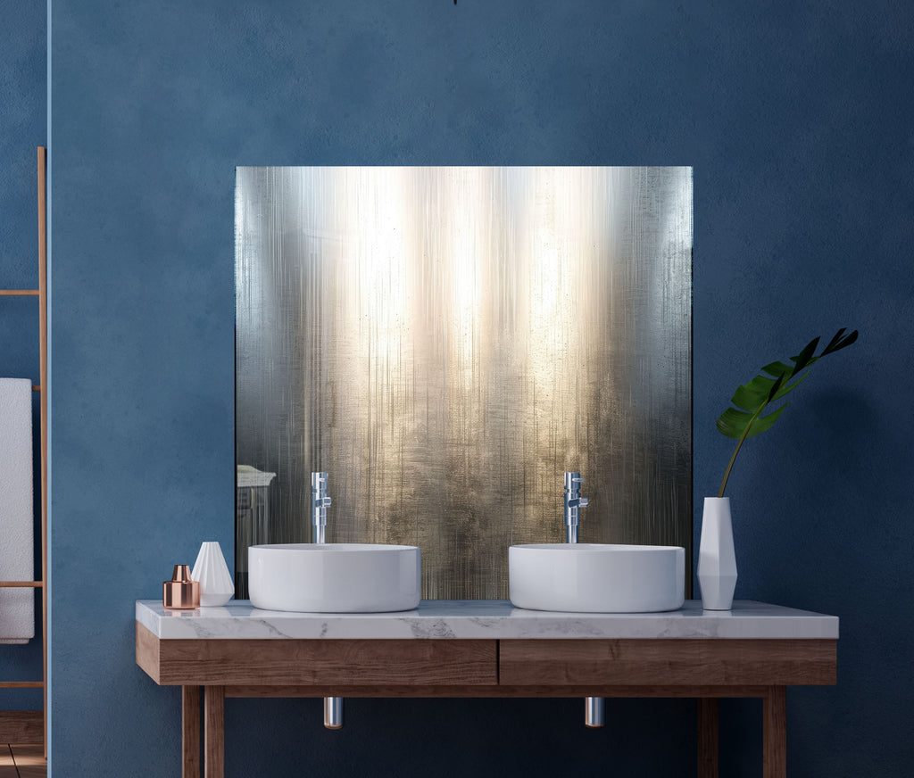 Gray Silver Glass Backsplash-BacksplashArtworks