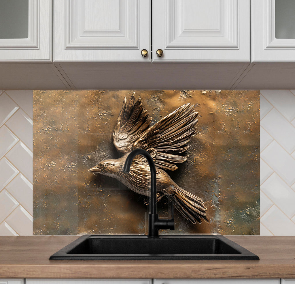 Soaring Freedom – Glass Kitchen Backsplash-BacksplashArtworks