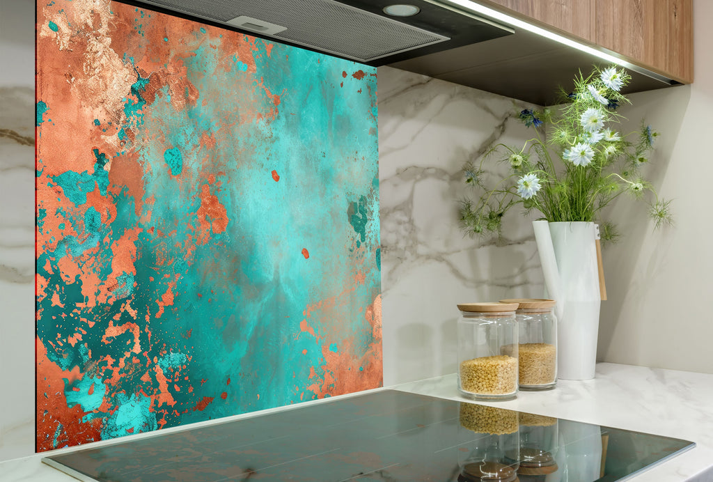 Abstract Tempered Glass Backsplash-BacksplashArtworks
