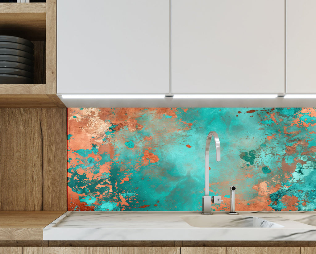 Abstract Tempered Glass Backsplash-BacksplashArtworks