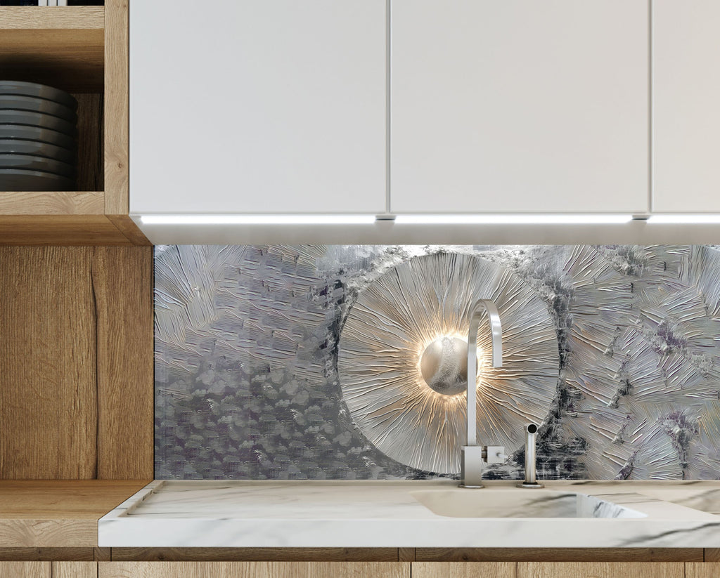 Solar Flare - Glass Kitchen Backsplash-BacksplashArtworks
