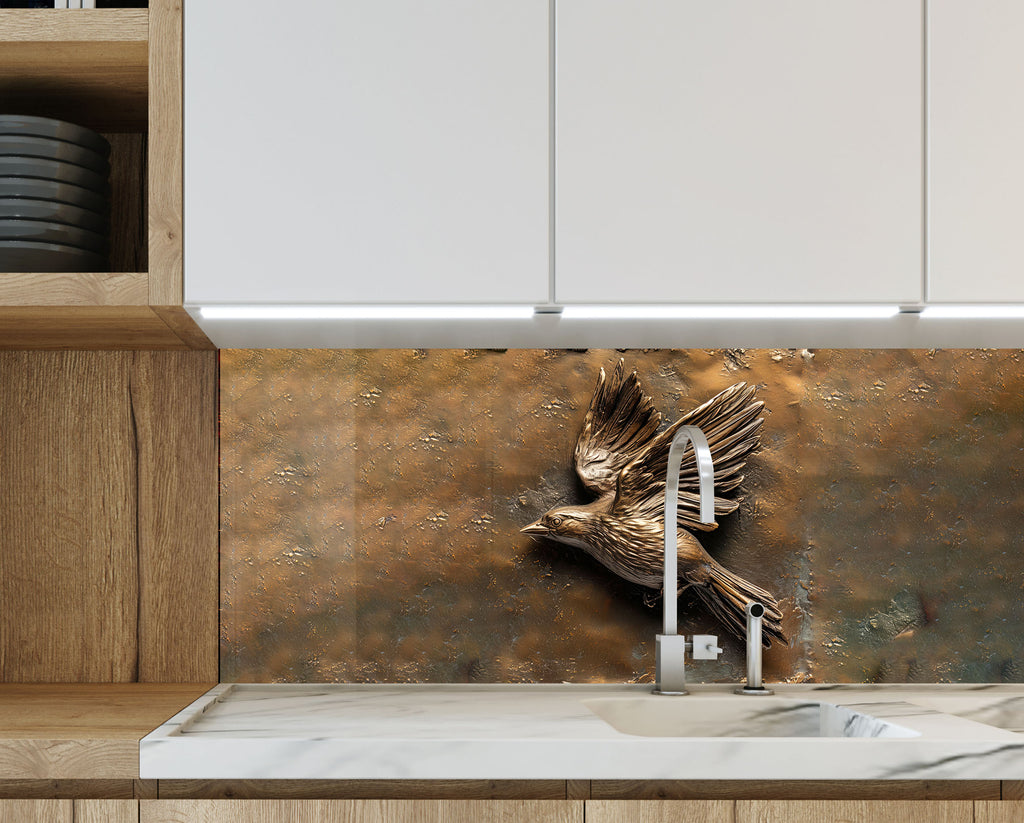 Soaring Freedom – Glass Kitchen Backsplash-BacksplashArtworks