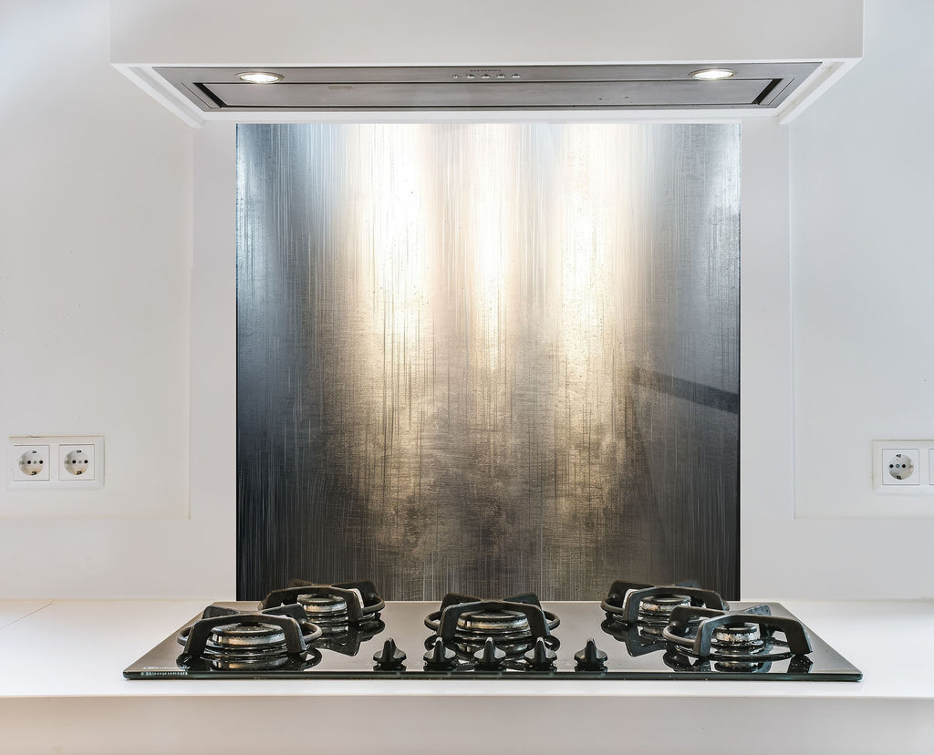Gray Silver Glass Backsplash-BacksplashArtworks