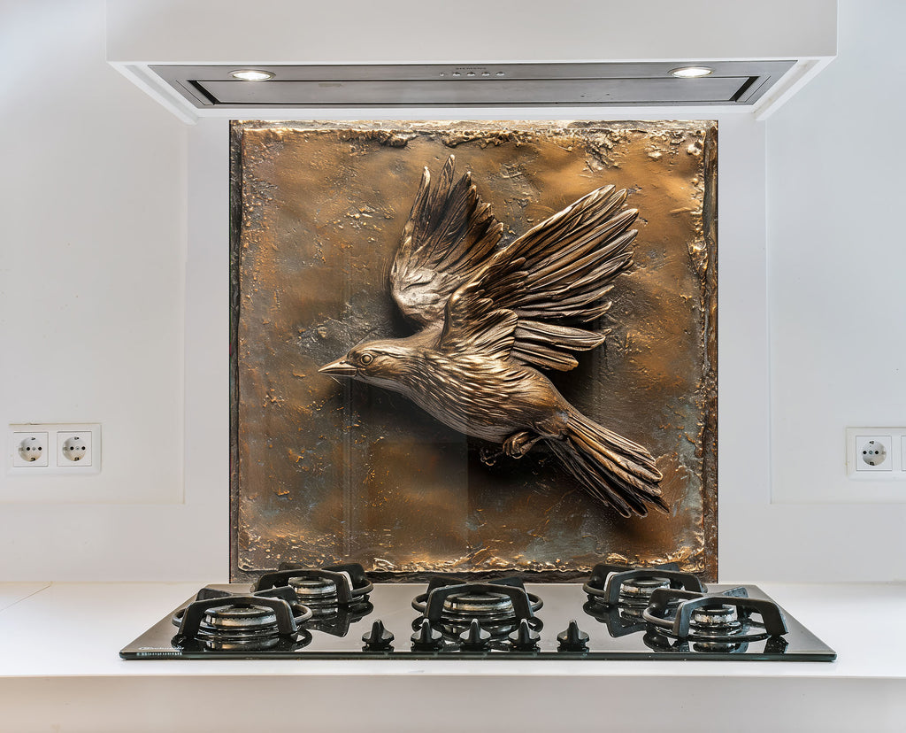 Soaring Freedom – Glass Kitchen Backsplash-BacksplashArtworks