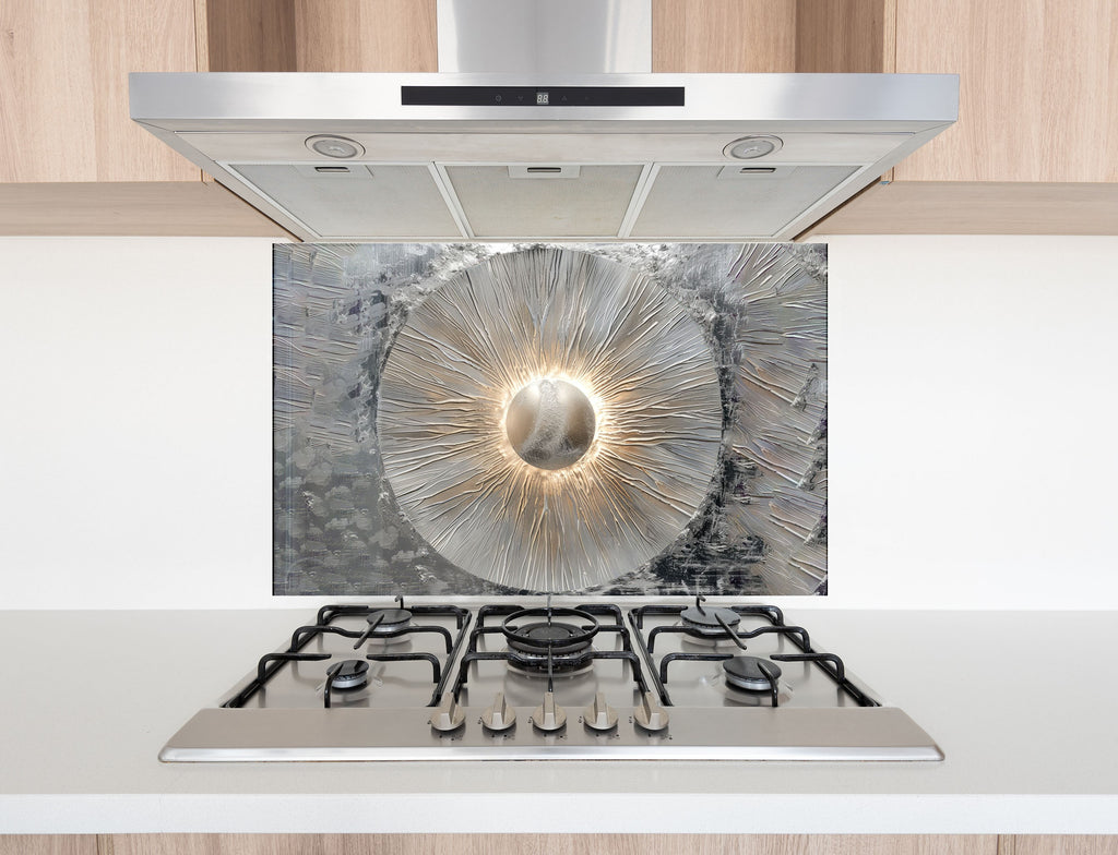 Solar Flare - Glass Kitchen Backsplash-BacksplashArtworks
