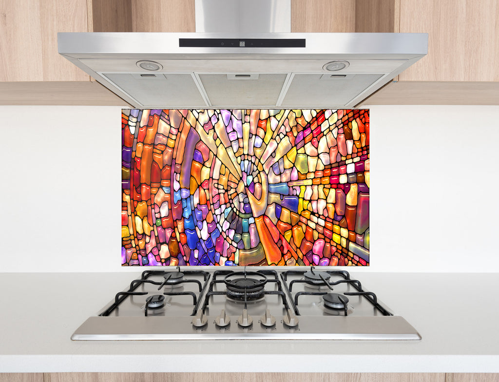 Radiant Mosaic - Glass Kitchen Backsplash-BacksplashArtworks