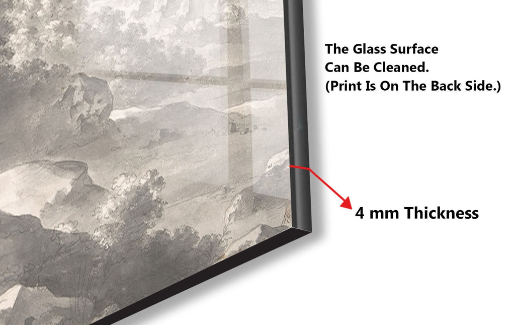 Vintage Landscape Wall Art - Tempered Glass Kitchen Backsplash-BacksplashArtworks