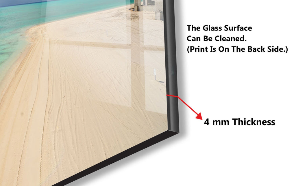 Serene Coastal Beach View Wall Art – Tempered Glass Kitchen Backsplash-BacksplashArtworks