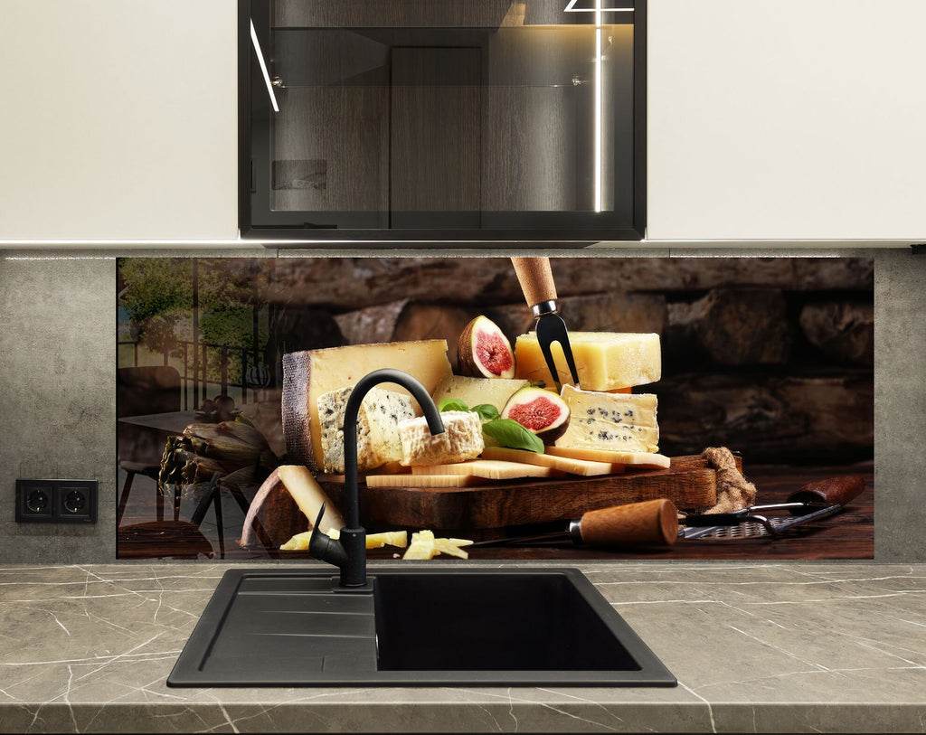 Gourmet Cheese & Fig - Kitchen Backsplash-BacksplashArtworks