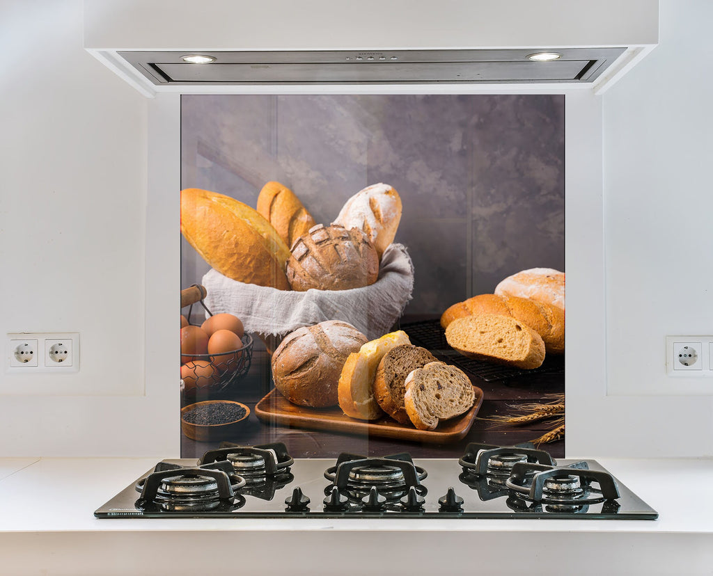 Rustic Bakery Bread – Glass Kitchen Backsplash-BacksplashArtworks