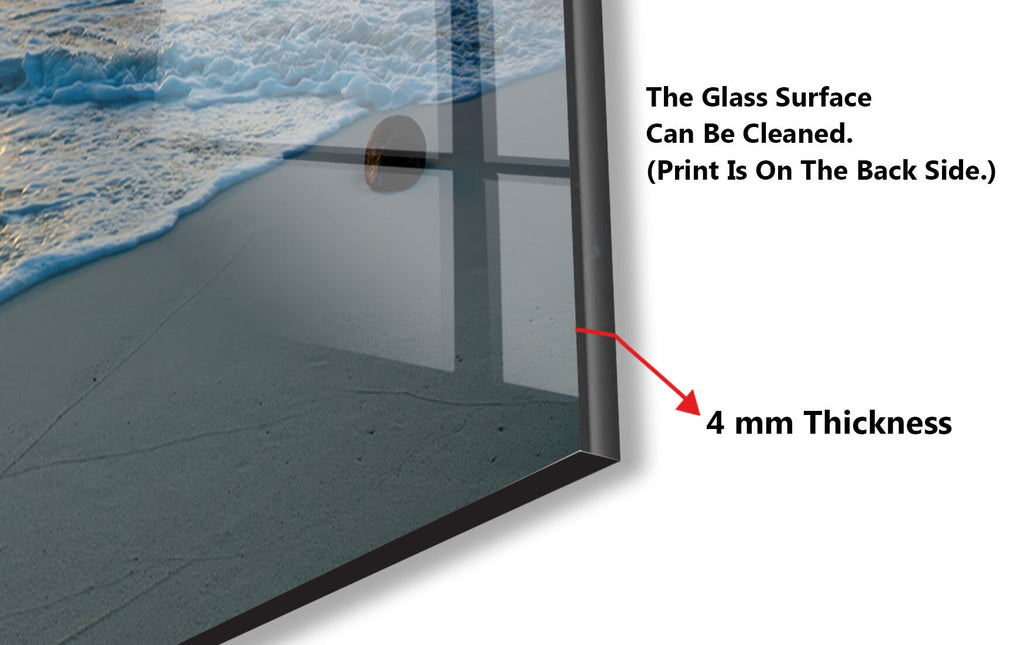 Tranquil Ocean Sunset - Glass Kitchen Backsplash-BacksplashArtworks