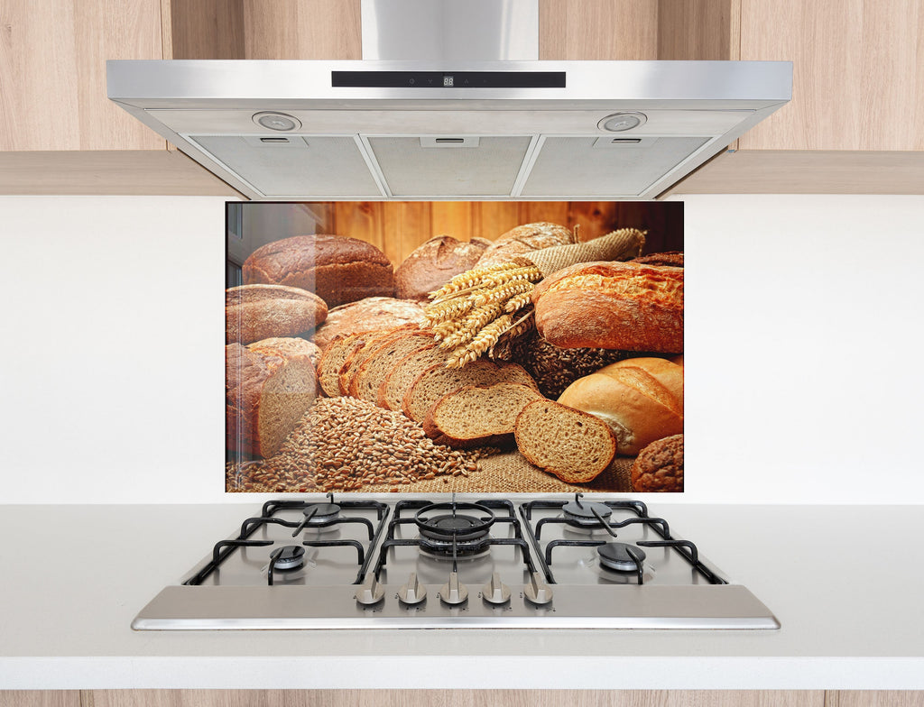 Rustic Artisan Bread – Tempered Glass Kitchen Backsplash-BacksplashArtworks