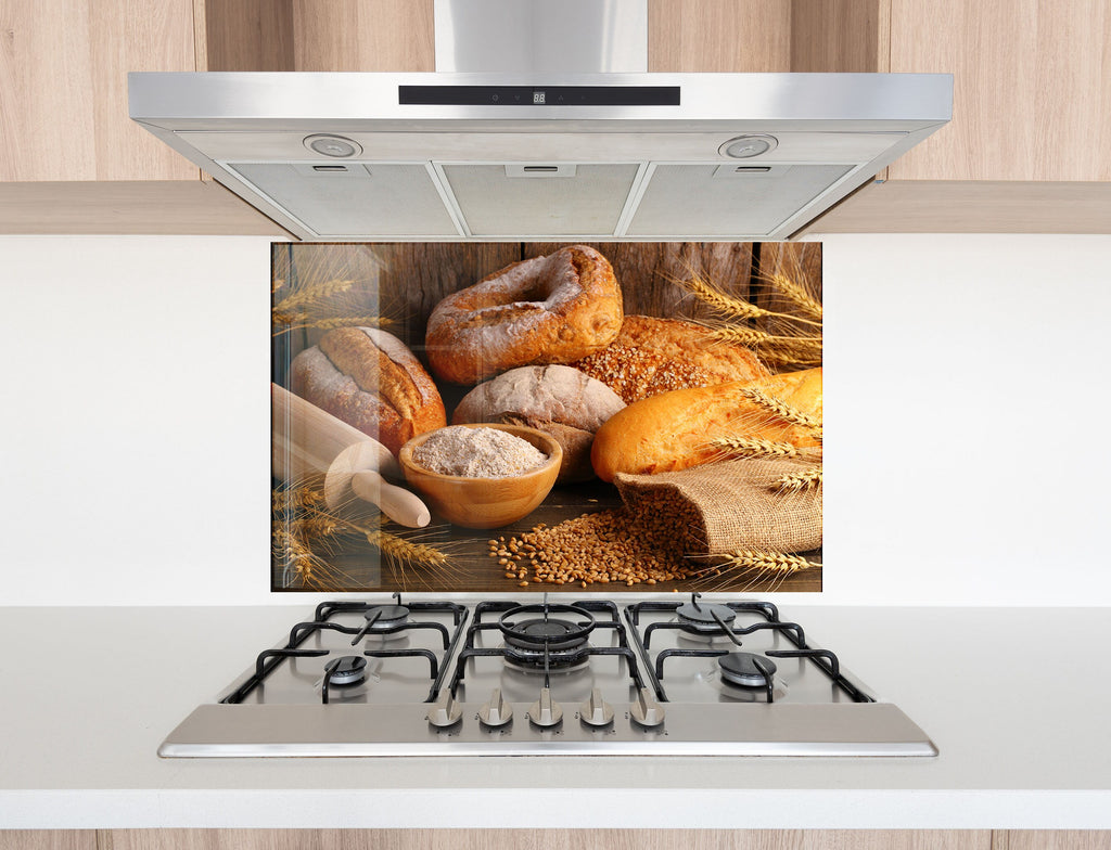 Rustic Bread - Glass Kitchen Backsplash-BacksplashArtworks