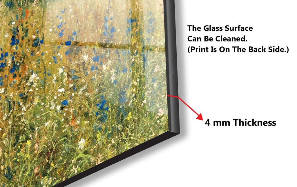 Wildflower Meadow Art - Tempered Glass Kitchen Backsplash-BacksplashArtworks