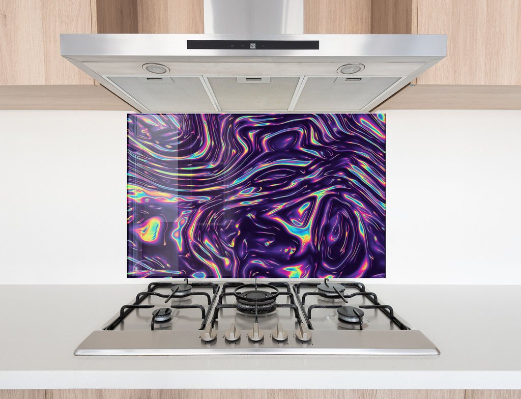 Abstract Tempered Glass Backsplash-BacksplashArtworks