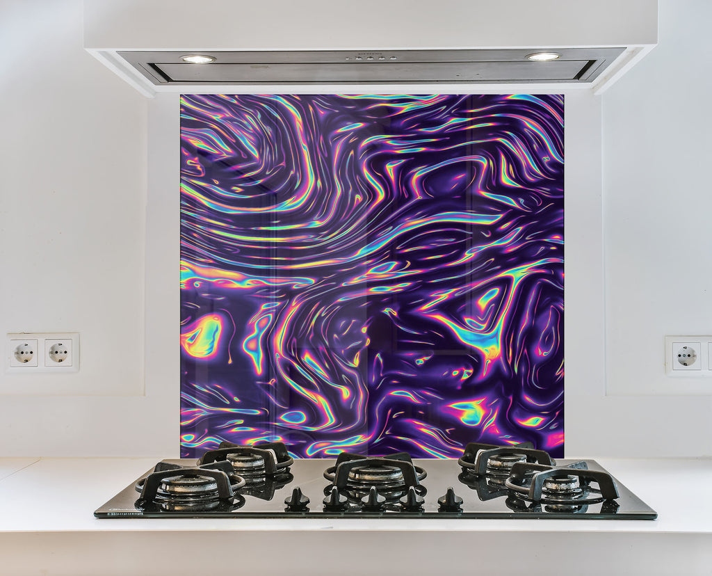Abstract Tempered Glass Backsplash-BacksplashArtworks