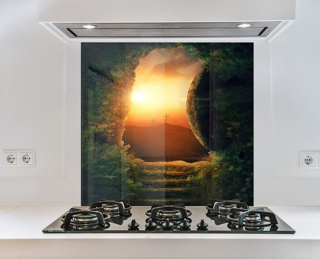 Sunset Portal - Glass Kitchen Backsplash-BacksplashArtworks