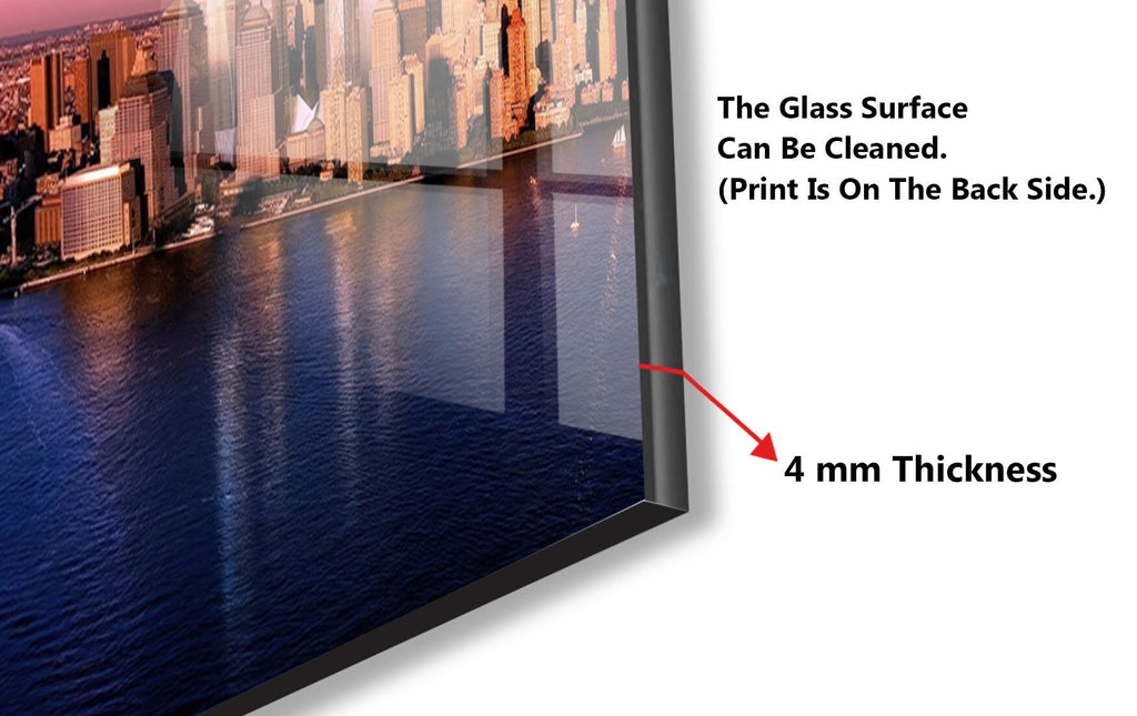 Skyline Sunset Cityscape Wall Art - Tempered Glass Kitchen Backsplash-BacksplashArtworks