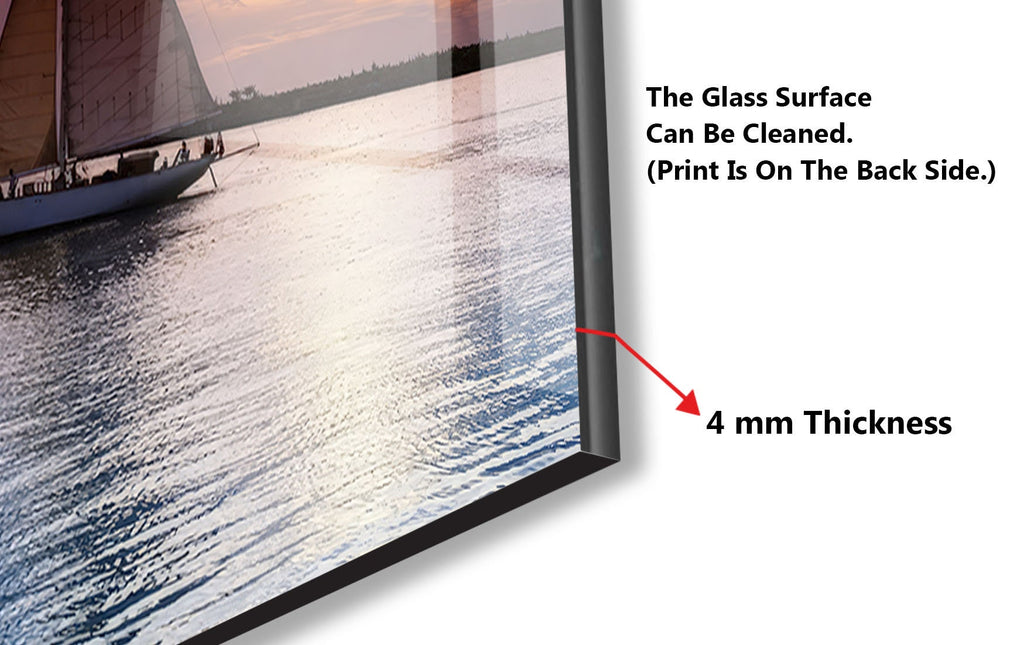 Sailing Sunset Wall Art - Tempered Glass Kitchen Backsplash-BacksplashArtworks