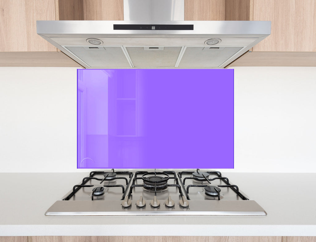 Blue Violet - Tempered Glass Kitchen Backsplash-BacksplashArtworks