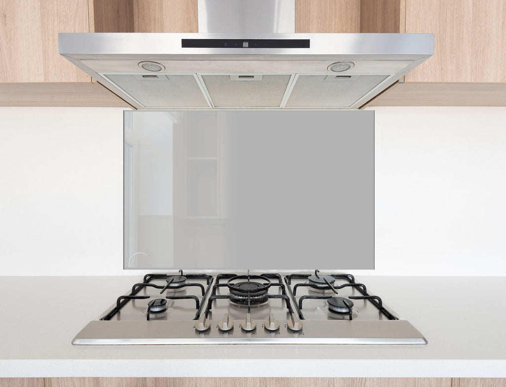 Grey - Tempered Glass Kitchen Backsplash-BacksplashArtworks