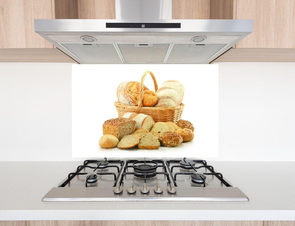 Rustic Bread Basket – Glass Kitchen Backsplash-BacksplashArtworks