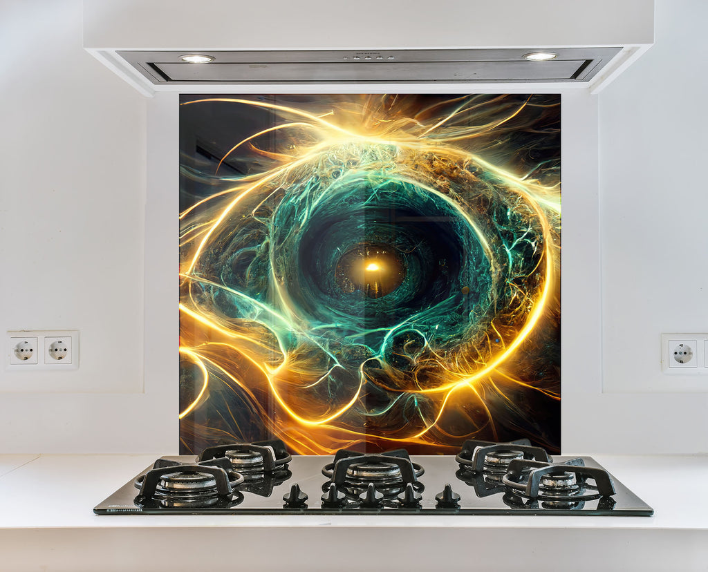 Abstract Tempered Glass Backsplash-BacksplashArtworks