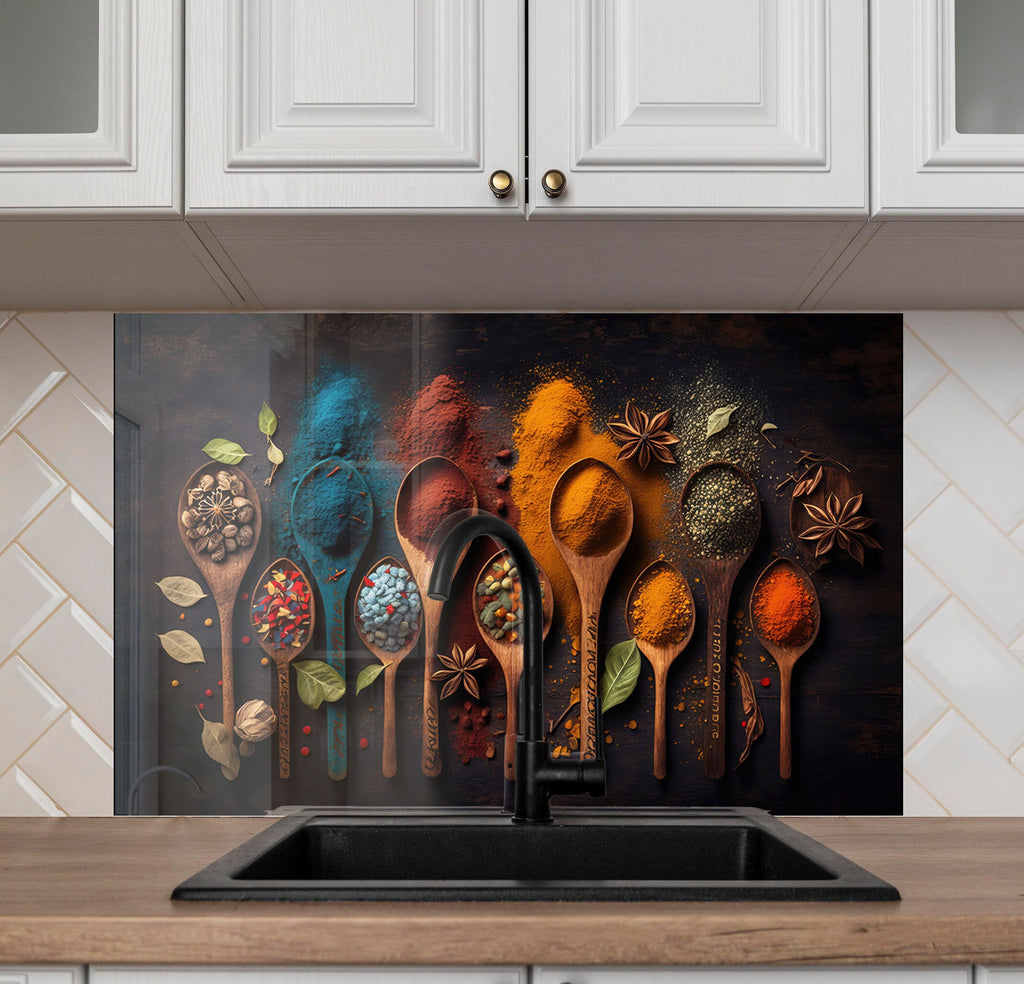 Spicewood Elegance - Glass Kitchen Backsplash-BacksplashArtworks
