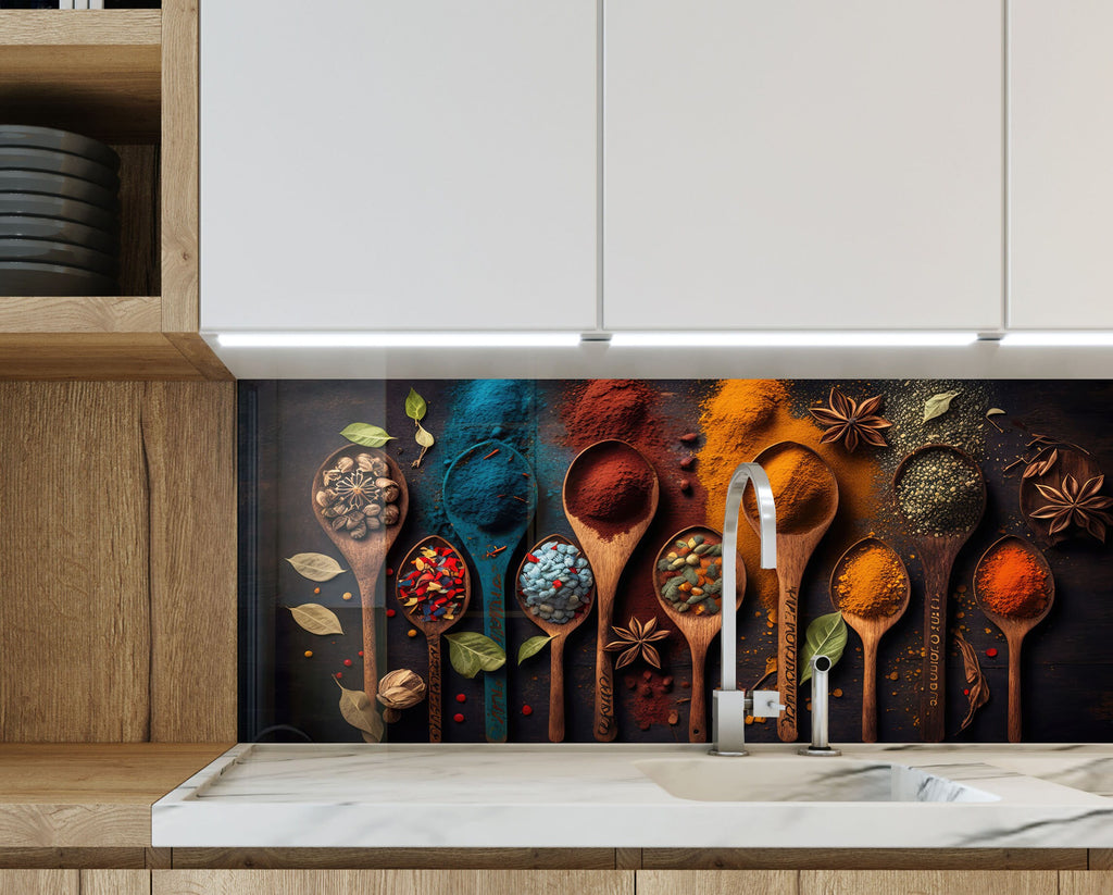 Spicewood Elegance - Glass Kitchen Backsplash-BacksplashArtworks
