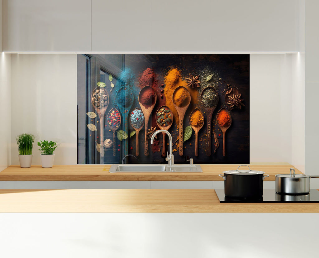 Spicewood Elegance - Glass Kitchen Backsplash-BacksplashArtworks