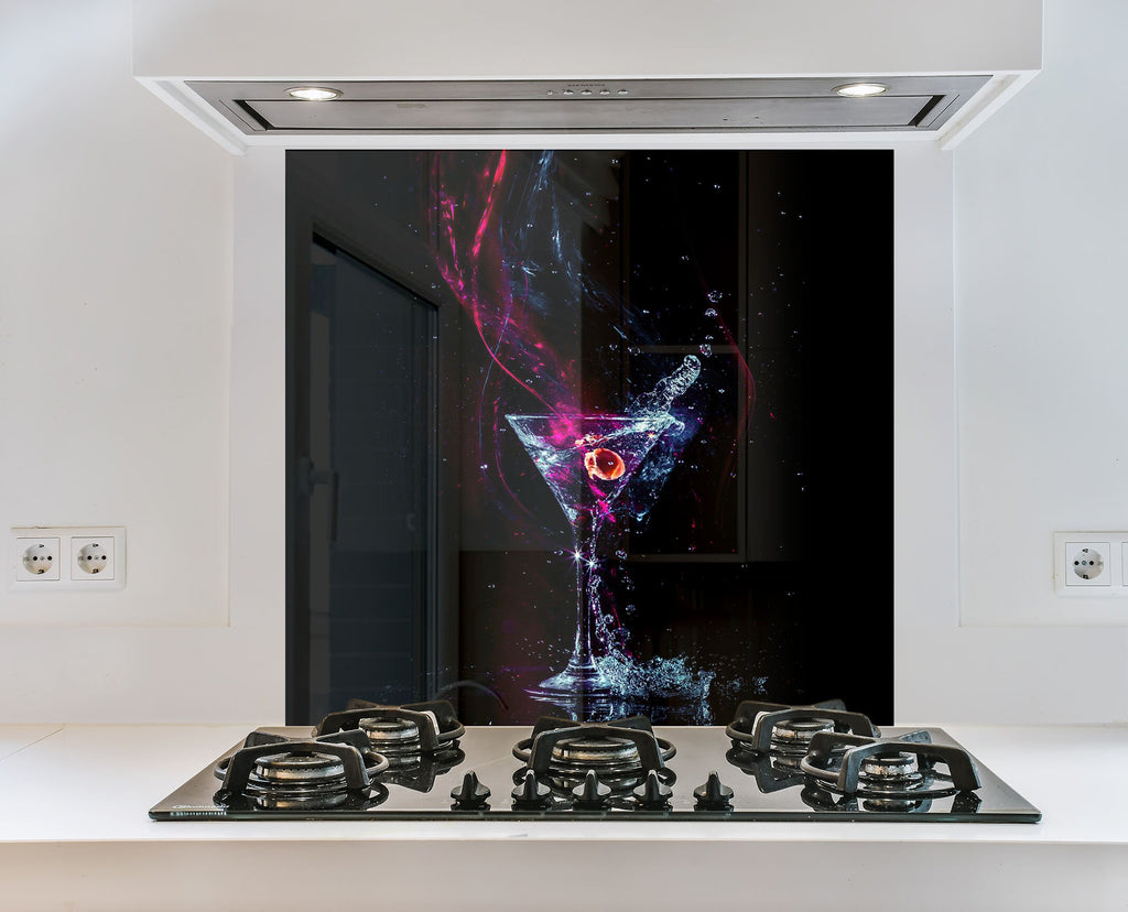 Cosmic Cocktail – Glass Kitchen Backsplash-BacksplashArtworks