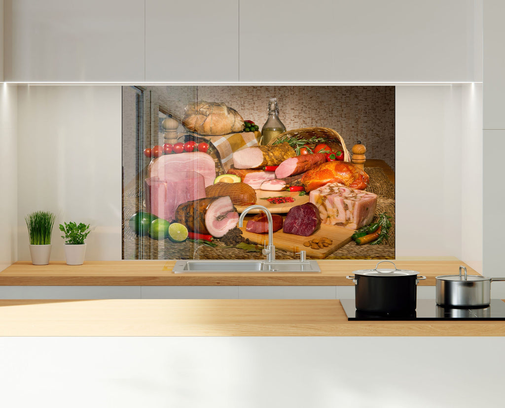 Gourmet Charcuterie Delight – Glass Kitchen Backsplash-BacksplashArtworks