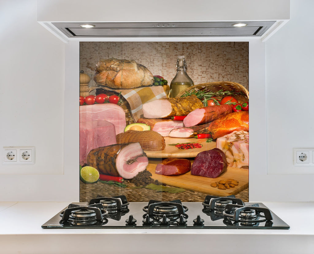 Gourmet Charcuterie Delight – Glass Kitchen Backsplash-BacksplashArtworks