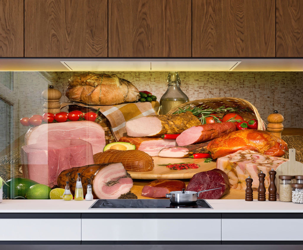 Gourmet Charcuterie Delight – Glass Kitchen Backsplash-BacksplashArtworks