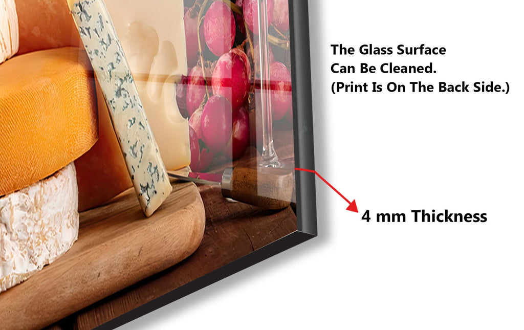 Luxury Cheese & Wine - Glass Kitchen Backsplash-BacksplashArtworks