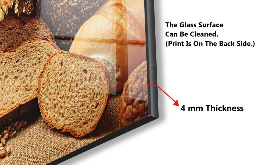 Rustic Artisan Bread – Tempered Glass Kitchen Backsplash-BacksplashArtworks