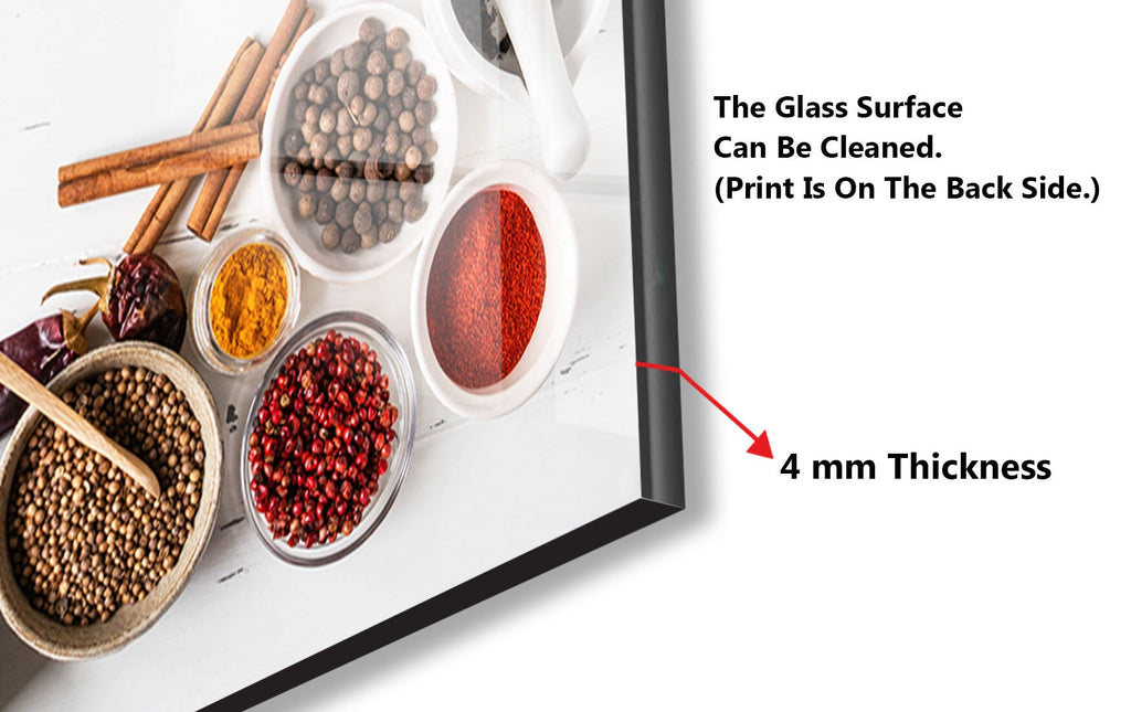 Spice Harmony Wall Art - Tempered Glass Kitchen Backsplash-BacksplashArtworks
