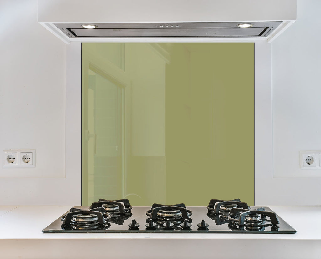 Khaki - Tempered Glass Kitchen Backsplash-BacksplashArtworks