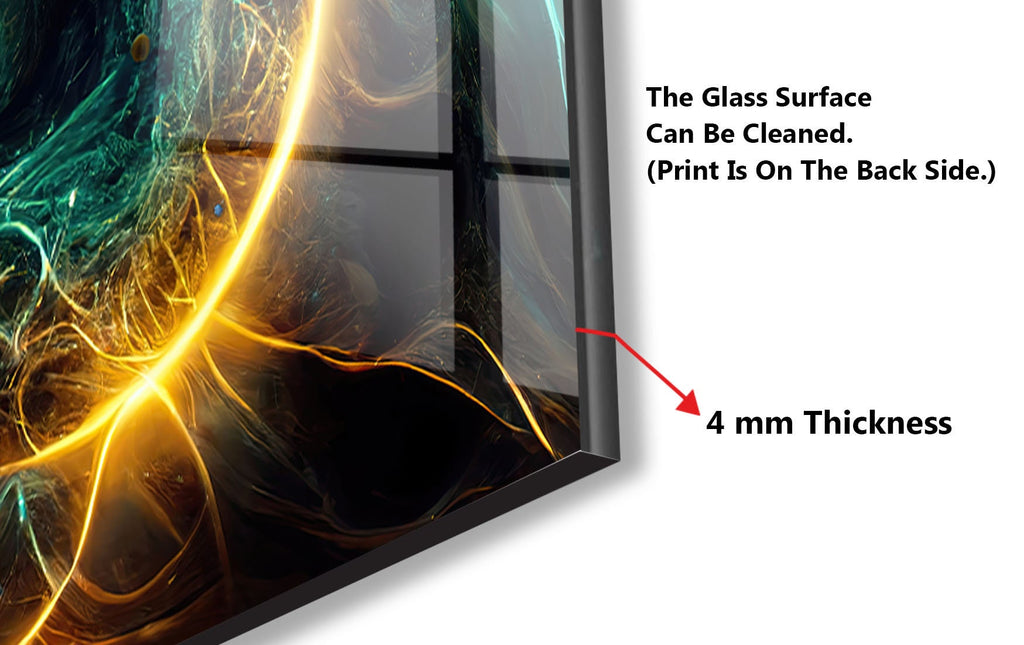 Abstract Tempered Glass Backsplash-BacksplashArtworks