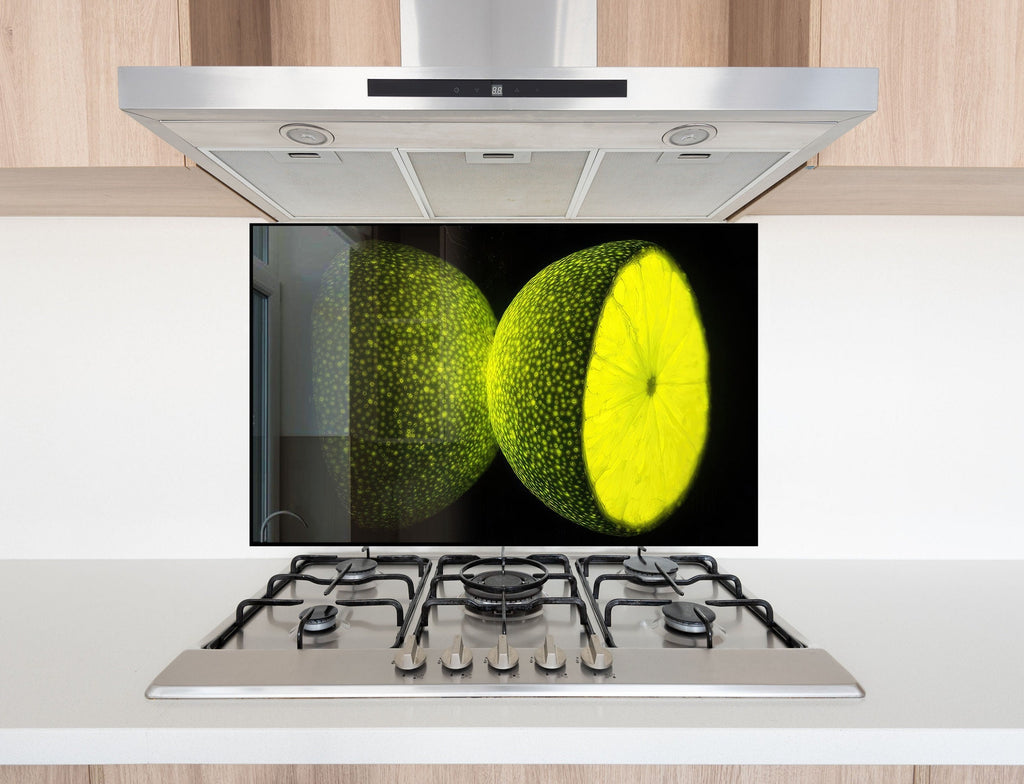 Zesty Lime Glass Kitchen Backsplash – Fresh Citrus Burst Design-BacksplashArtworks