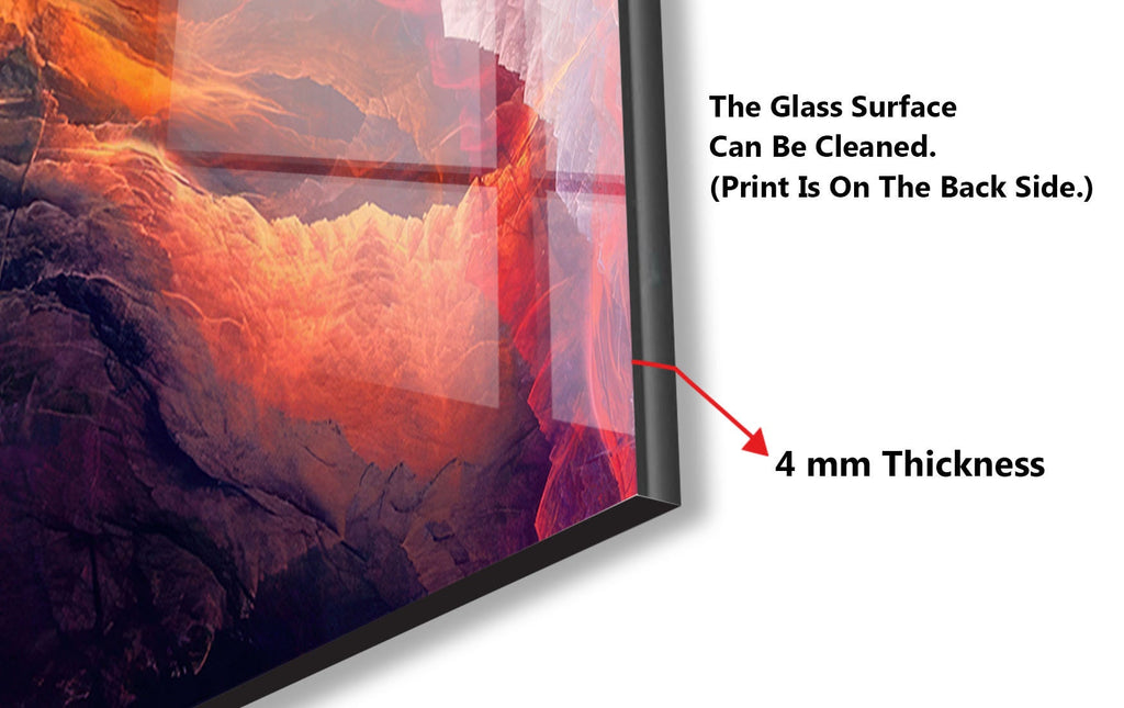Cosmic Explosion - Glass Kitchen Backsplash-BacksplashArtworks