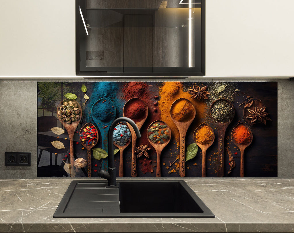 Spicewood Elegance - Glass Kitchen Backsplash-BacksplashArtworks