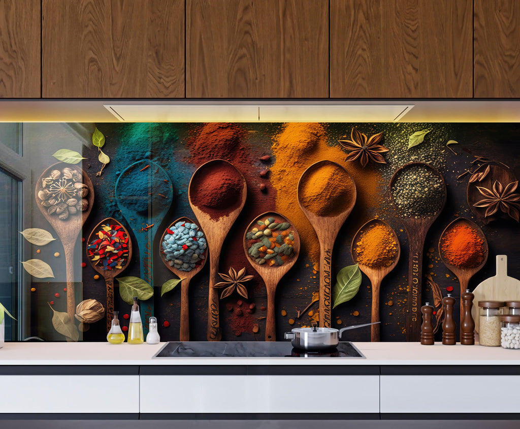 Spicewood Elegance - Glass Kitchen Backsplash-BacksplashArtworks